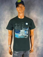 3D Emblem 1992 Truck Driver Wild and Free Barkeyville PA KWIK FILL Merch Size M