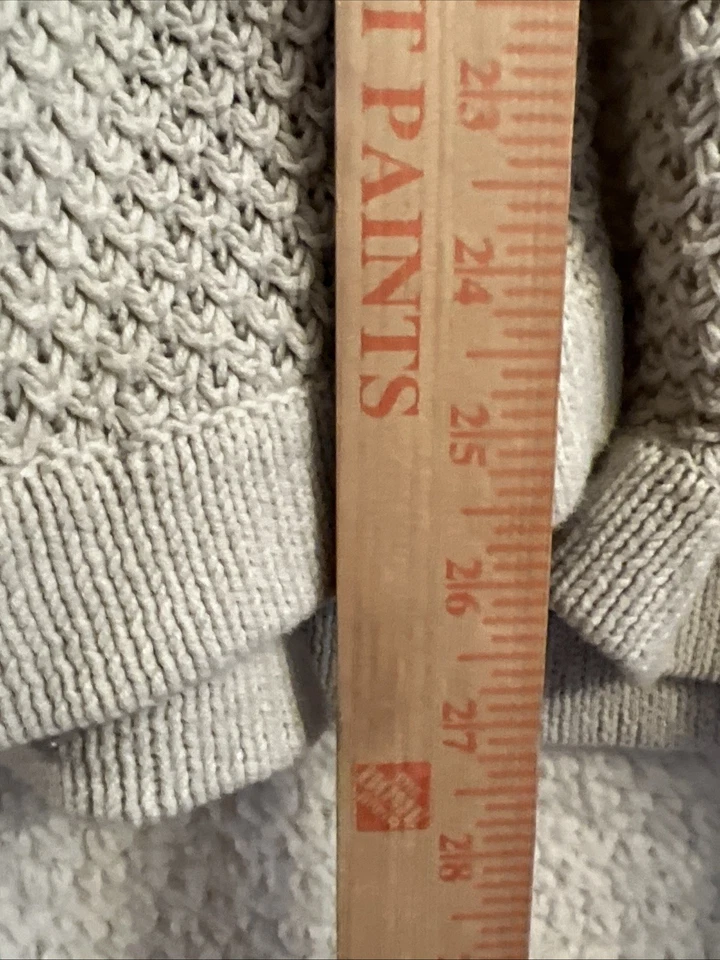 Cárdigan Anthropologie Sparrow Largo Tostado Con Capucha Tejido Crochet Botones a Presión Talla XL Foto 4 de 4