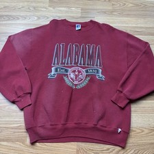 Vintage Alabama Crimson Tide Sweatshirt Mens XL Russell Athletic Maroon NCAA 90s