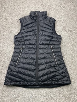 Forclaz  Puffer Vest Womens Small Black Full Zip Pockets decathlon Outdoors