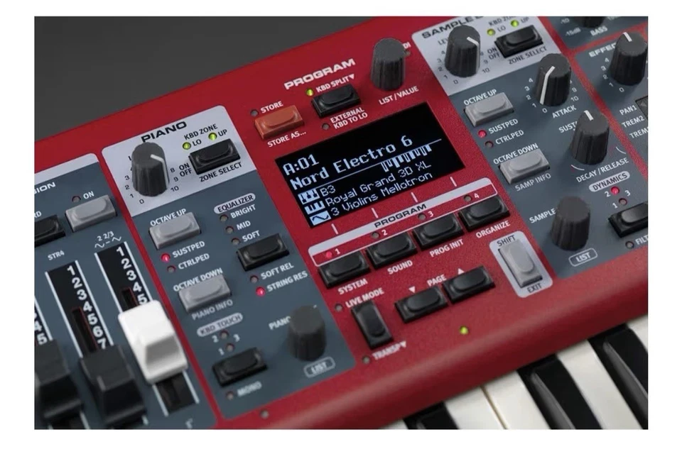 Piano/sintetizador NORD Electro 6D 73 notas semipesado clave escenario y cubierta personalizada Foto 3 de 3