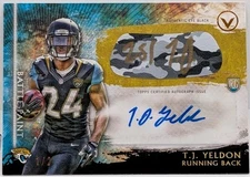 2015 Topps Valor T.J. Yeldon Battle Paint Eye Black Auto Rookie 1/2 SSP #BPAR-TY