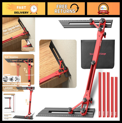 Adjustable Stair Tread Measuring Tool - 72'' Template Jig for DIY & Carpentry