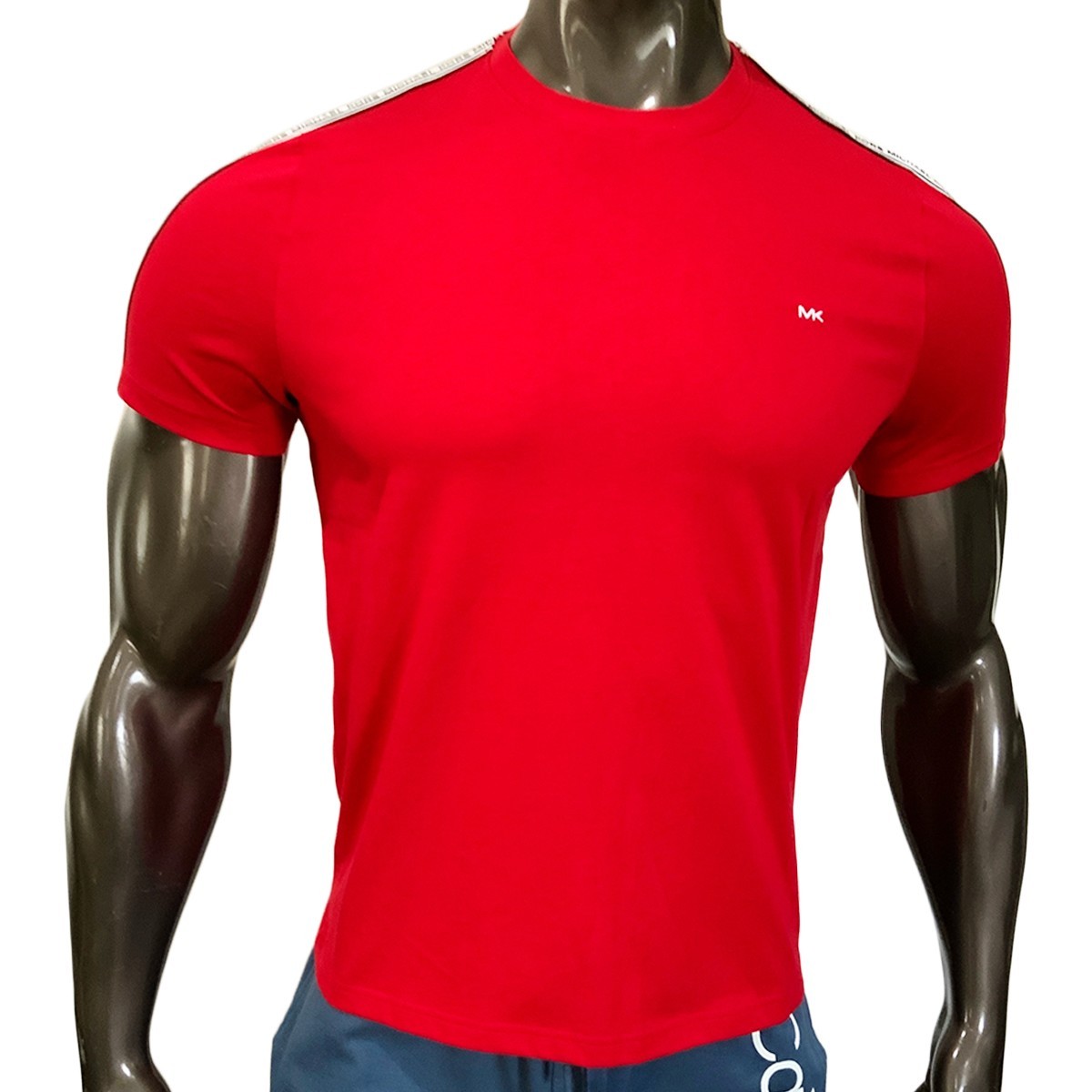 NWT MICHAEL KORS MSRP $56.99 MEN'S RED CREW NECK SHORT SLEEVE T-SHIRT SIZE L thumbnail 2