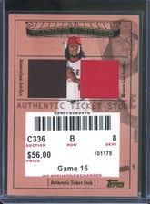 2009 Topps Ticket To Stardom VLADIMIR GUERRERO #TSP2-18 Stub Dual Relic /10