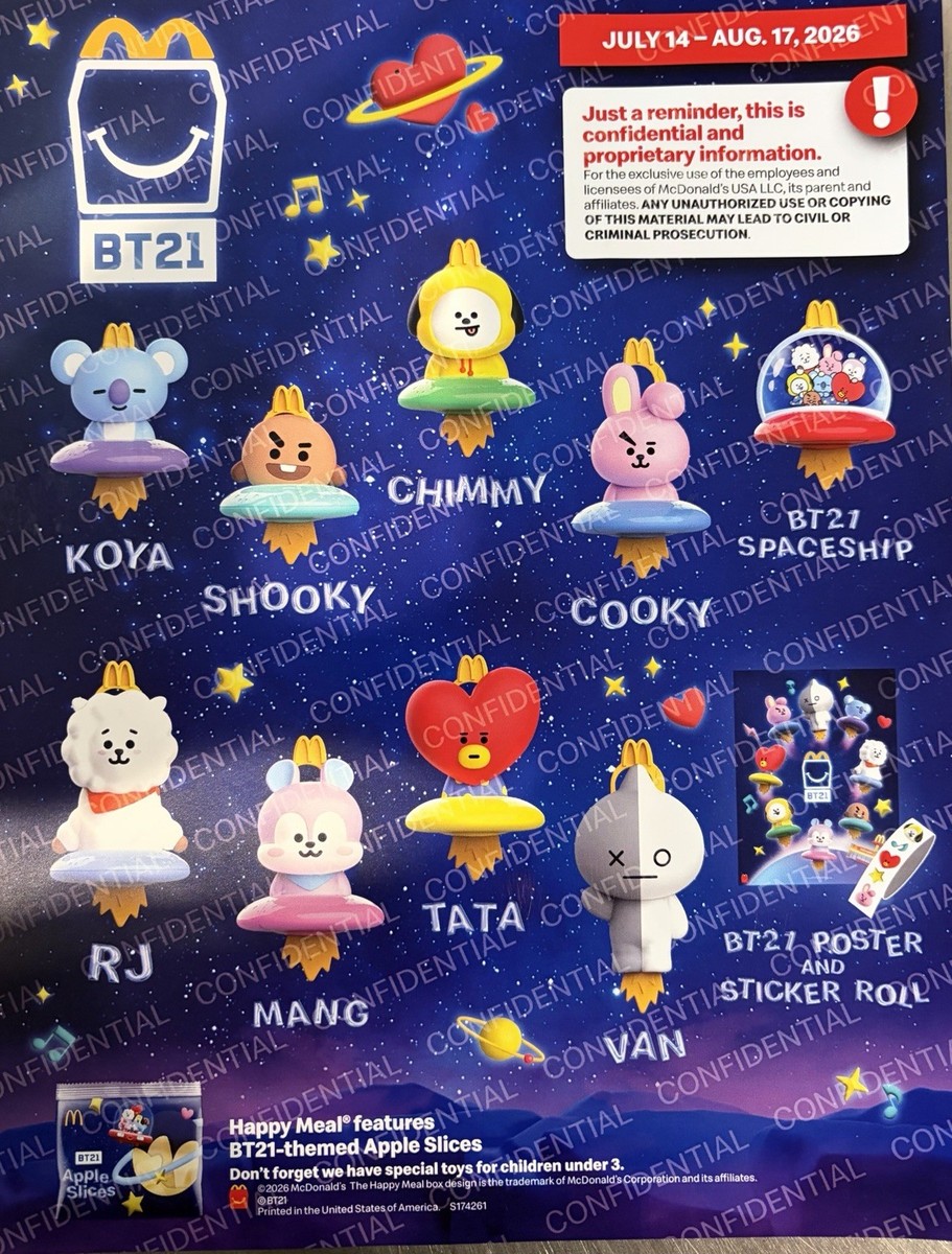 2026 McDonald's X BT21 BTS Happy Meal Set of 10 (Brand New ) | eBay