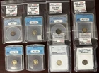 1916 -1939 Silver Mercury Dimes ANACS UNC/AU (8) RARE Key Dates Lot!!