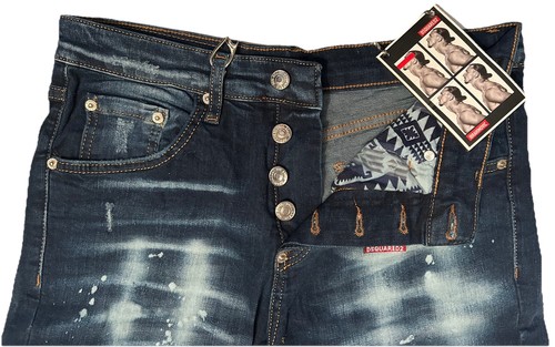 DSQUARED2 LIMITED EDITION Mens Blue Distressed Stretch Washed 48-32/34” Inch - Bild 6 von 12