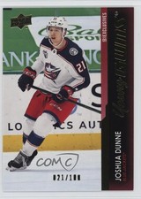 2021-22 Upper Deck Series 1 Young Guns Exclusives 21/100 Joshua Dunne #218 5h0