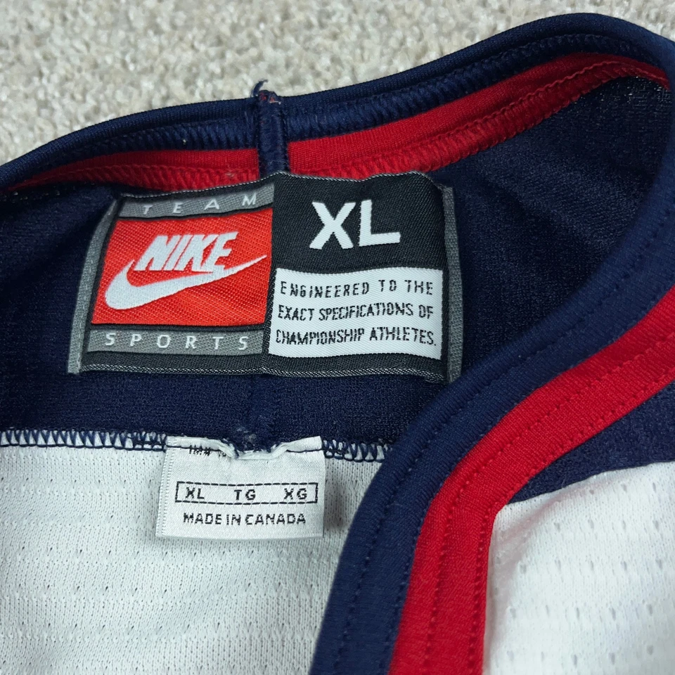 VINTANGE United States Olympic Hockey Jersey Extra Large White Blue Nike NHL USA - Image 3 of 4