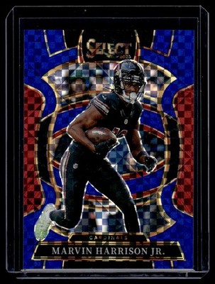 2025 Panini Select Blue Prizm Marvin Harrison Jr 191/249 Arizona Cardinals #22