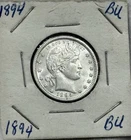 1894 Barber Quarter Dollar 25c High Grade BU UNC Nice Authentic Brilliant Gem Ms