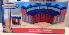 Imaginarium Wooden Railway Deluxe 5 Engine Roundhouse Thomas Brio compatible SW