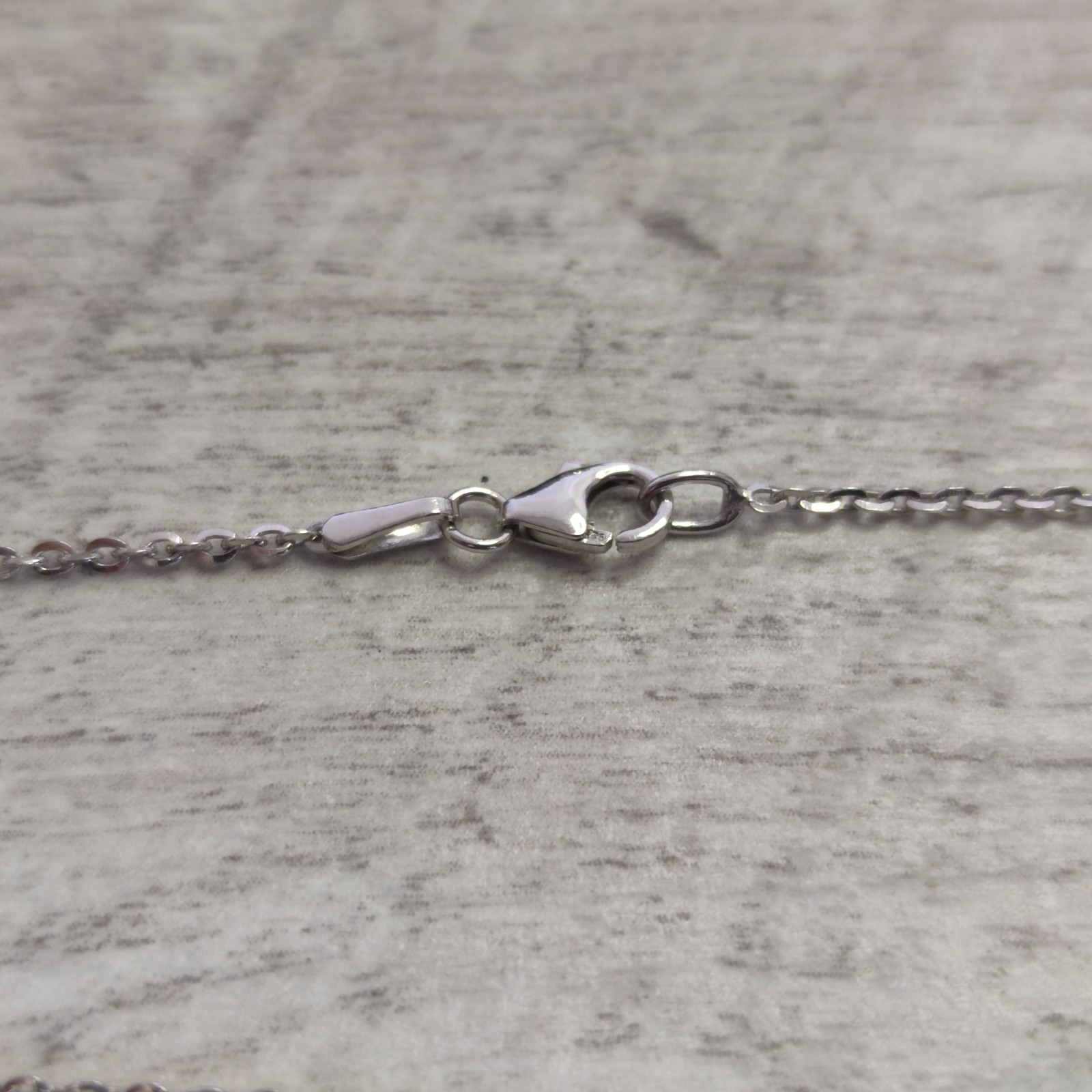 Silver Pendant Necklace CZ Stone Sterling Silver 925 Stamped 46cm Long image 7