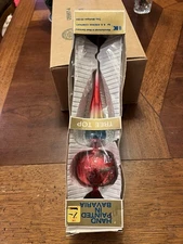 Vintage Red Glass Tree Popper Western Germany With Box