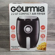 Gourmia Air Fryer 2.2 Quart Compact Black Sealed Box Basket & Crisper GAF236BK