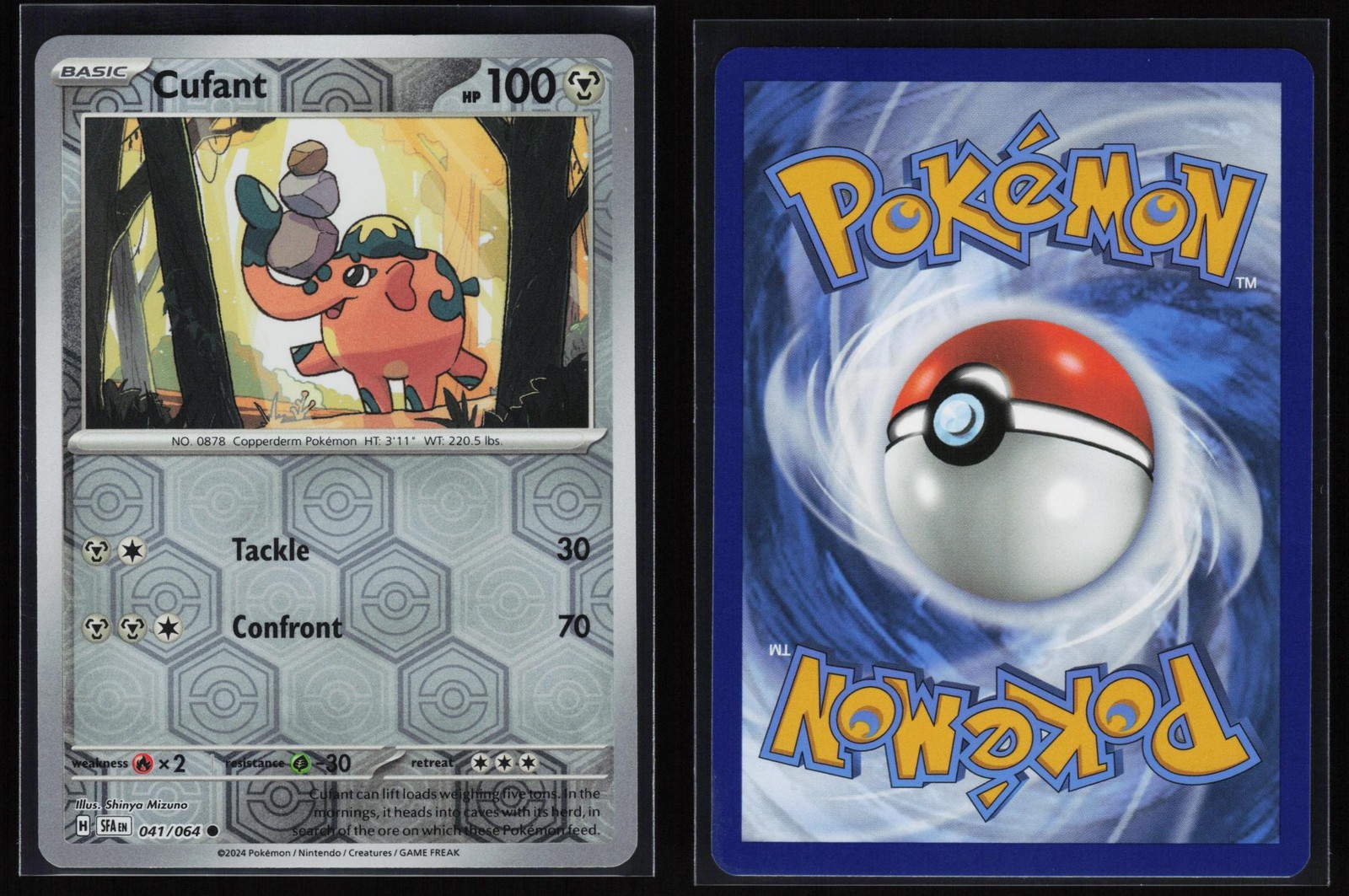 CUFANT POKEMON SHROUDED FABLE 041/064 COMMON NM/M REVERSE HOLO