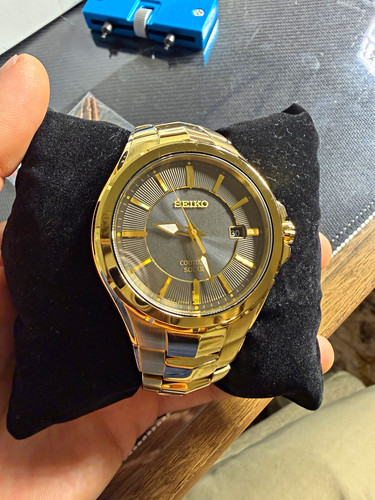 Rare Seiko Coutura Solar V157-0BL0 Men’s Watch Date New Rechargeable Battery