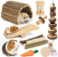Hamster, Guinea Pig Toys Accessories Natural Chews for Teeth Rabbit Bunny Rat Ch