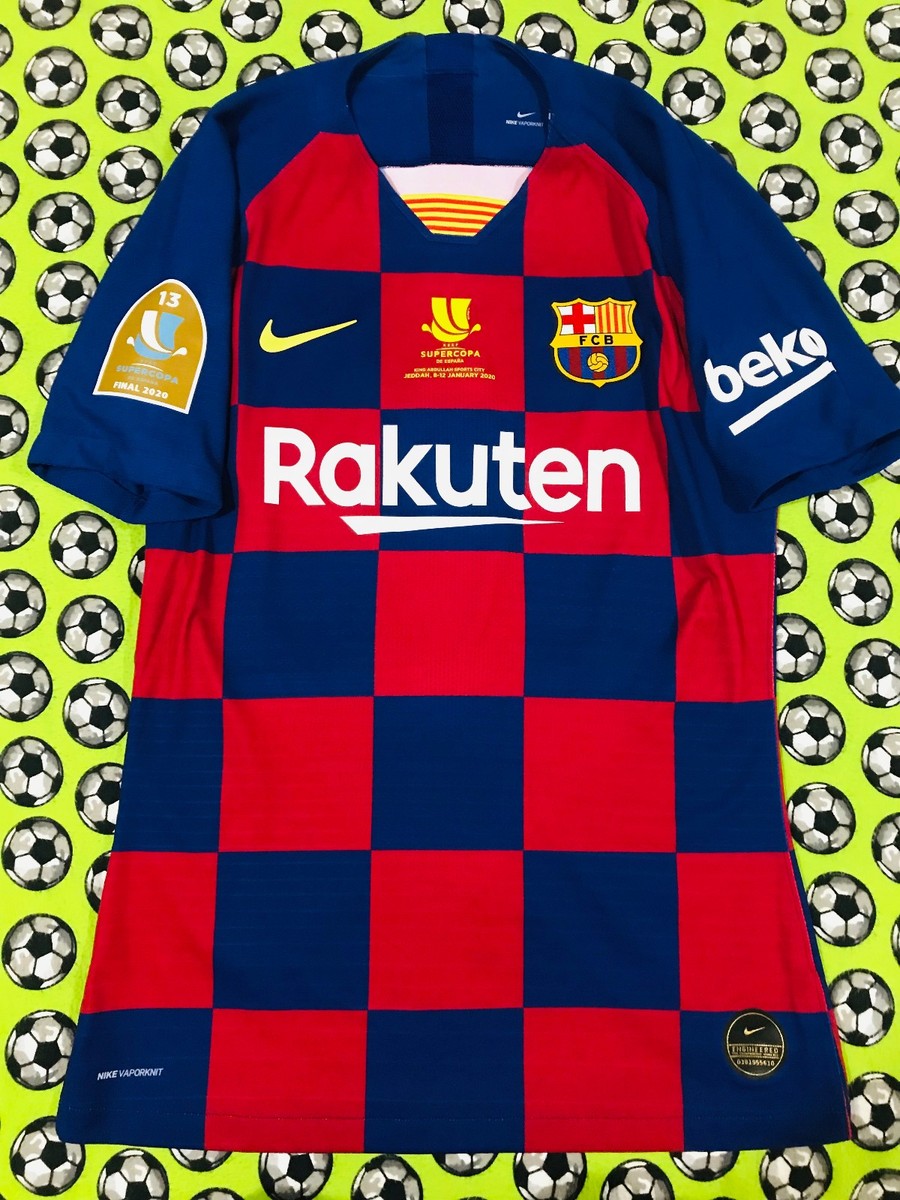 【希少】vaporknit Barcelona Messi size:M NEW Nike VAPORKNIT FC Barcelona Soccer Jersey Spain Supercup