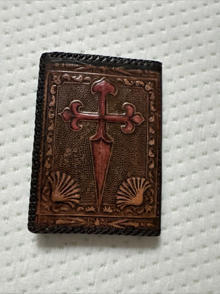 VTG Tooled Leather Book Cover VIENNA CITY HALL 15" OPEN 9.5 tall WIEN RATHAUS Foto 2 de 4