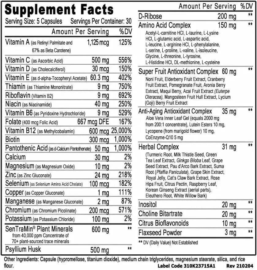 3PACK IMMUNO 150 THE ULTIMATE MULTI VITAMIN, IMMUNE BOOSTER, Exp 2028, 150-CAP - Image 4 of 4