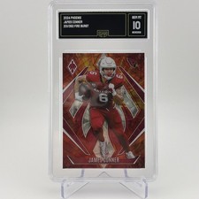 James Conner 2024 Panini Phoenix Fireburst Prizm 201/350 Card #73 GMA 10