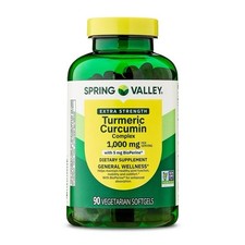Spring Valley Extra Strength Turmeric Curcumin 1000 mg 90 Softgels