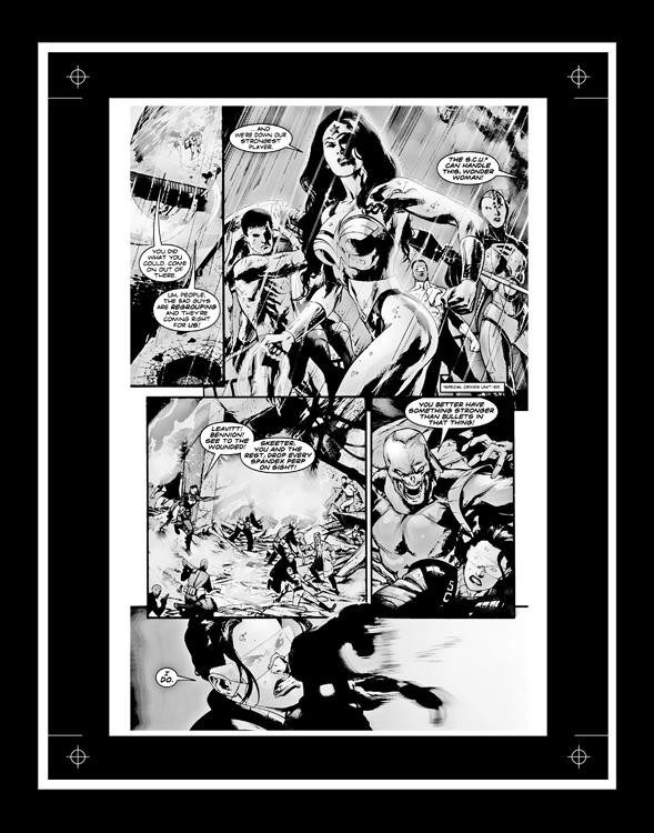 Ivan Reis Action Comics #818 Rare Production Art Pg 18 Monotone