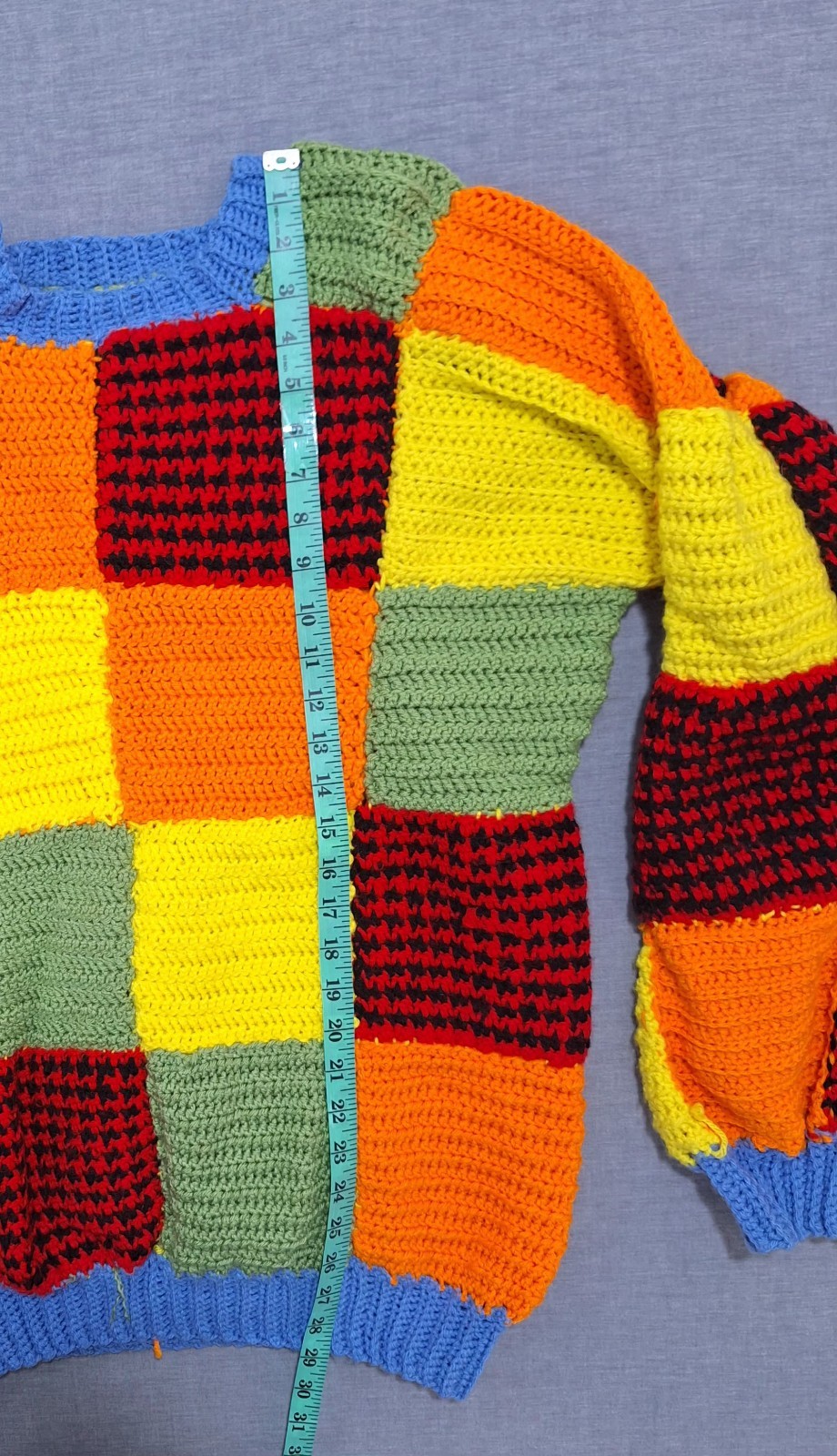 Colorblock Patchwork Wool Knit Sweater Harry Styl… - image 10