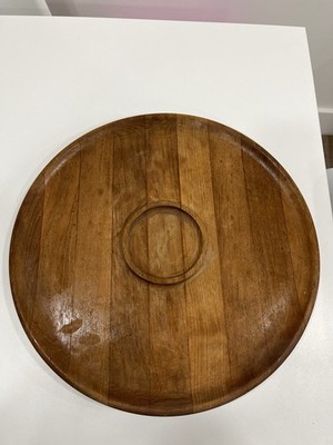 Dansk Teak Lazy Susan Tray Rotating Platter Mid Century Modern vintage
