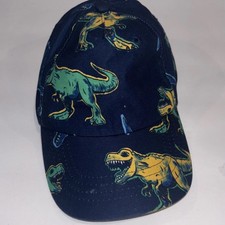 Dinosaur toddler hat blue Carters 2t/4t Baseball cap Youth kid T-rex Dino Blue