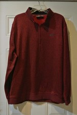 MENS 2X UNDER ARMOR 1/4 ZIP STORM 1 RED PULLOVER