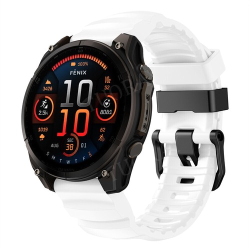 Sport Silicone Watch Band Strap For Garmin Fenix 8 7 7X Pro 6 6X 5 5X 3 HR EPIX - Picture 14 of 81