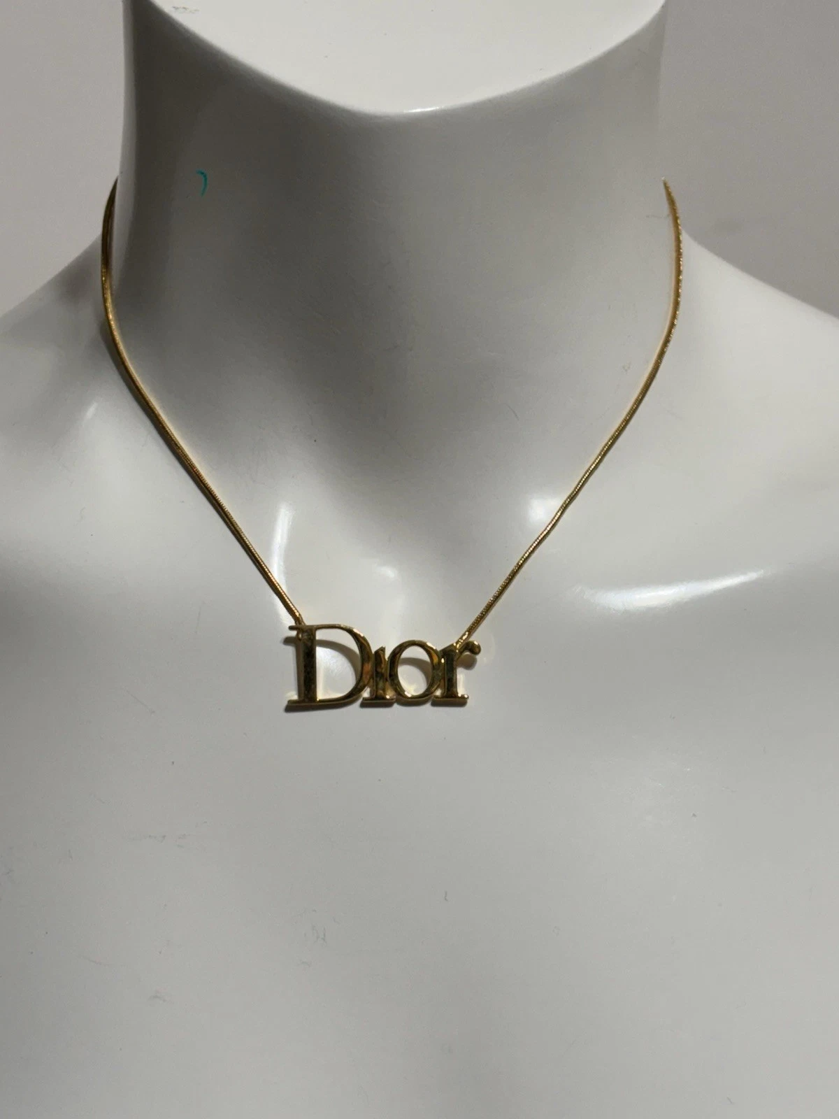Collana girocollo vintage Christian Dior by John Galliano logo oro