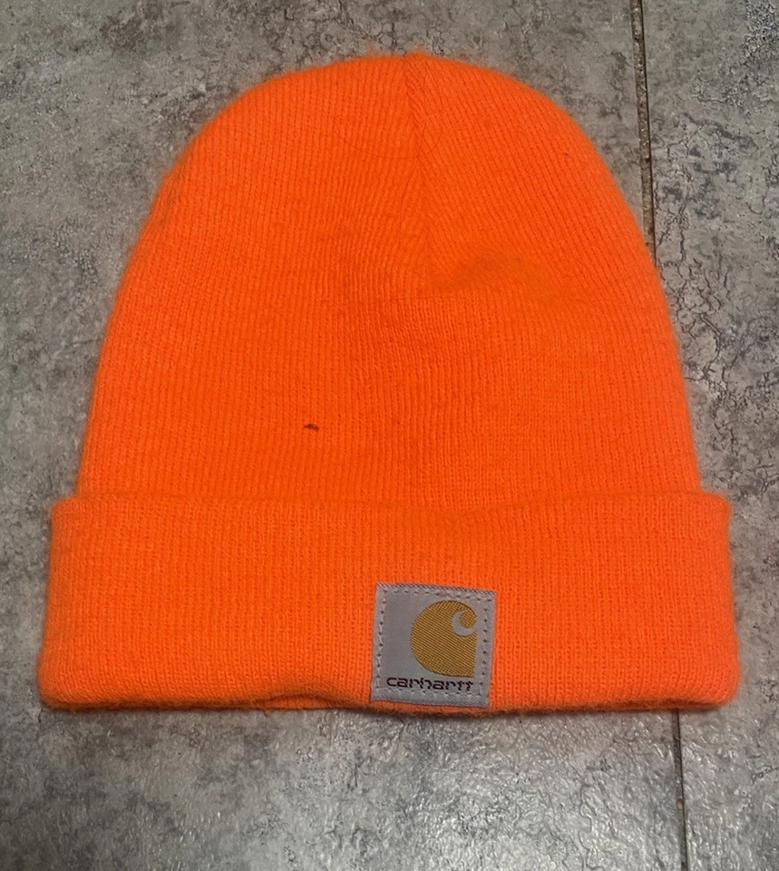 Gorra Carhartt Niños Talla Única Naranja Gorro Invierno Ropa de Trabajo Aire Libre Juventud 🔥 Foto 2 de 4