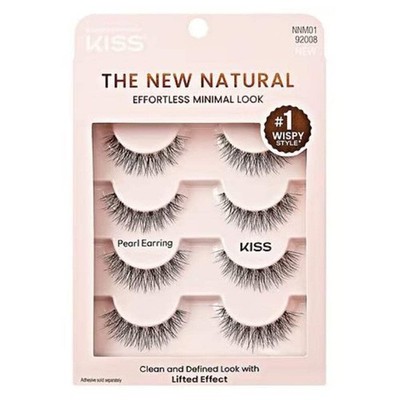 Kiss The New Natural False Eyelashes Pearl Earring for Lash Enhancement 4Pairs