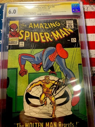Amazing Spider-Man #35  Cgc 6.0  Signed By Stan Lee..!!