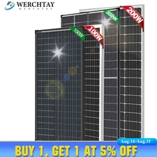 100W 200W 300W 400W Watt 12V Monocrystalline Solar Panel Home RV Charger OffGrid