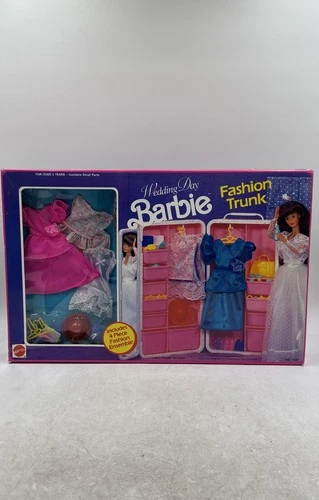 1990 Vintage Mattel Barbie No. 7237 Wedding Day Fashion Trunk Playset In Box