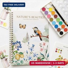 Beautiful Watercolor Paper Workbook Set for Beginners with Paint Included  Rela