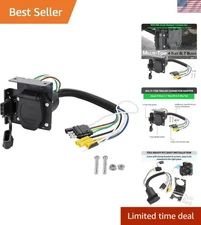 Dual-Output Trailer Wiring Adapter: 4-Way Flat to 7-Way RV Blade Conversion Kit