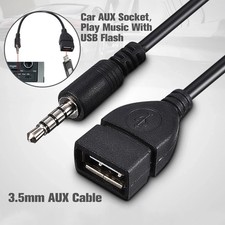3.5mm Male AUX Audio Plug to USB 2.0 A Female