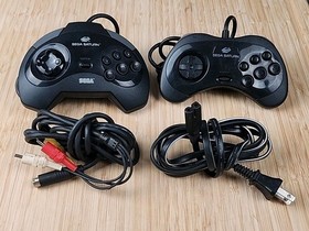 Sega Saturn Black Mk-8000 Console System W/Cords 2 Controllers Tested & Working