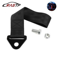 Jdm High Strength Sport Racing Tow Strap Front Rear Bumper Towing Hook Universal