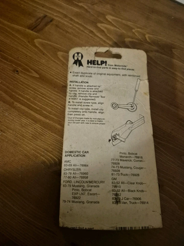 Manija de manivela de ventana Dorman 76922 nueva en caja para autos antiguos Ford/Mercury  Foto 4 de 4