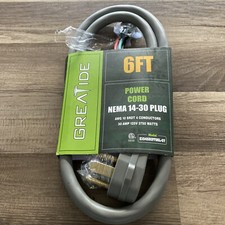 4 Prong Dryer Cord, 6ft 10/4 SRDT, 30Amp Appliance Extension Power Cord, NEMA/af