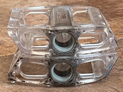 2014 Clear ANIMAL BPE PEDALS 9/16" Mid School BMX Best Pedal Ever CR-MO Spindles - Picture 5 of 6