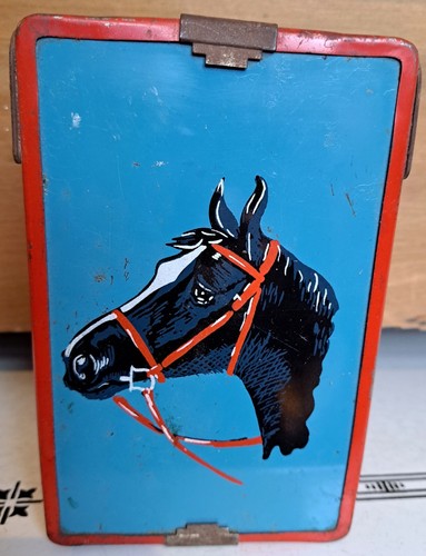 Vintage Horse Shaving Foldable Mirror, Soap, Cup & Brush! Nice! - Picture 1 of 8