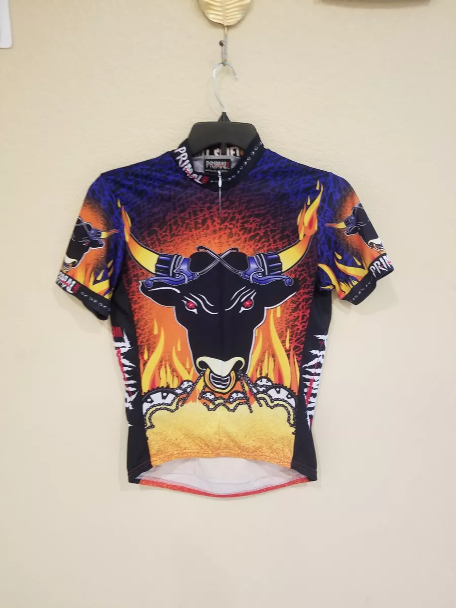 Primal Wear Cycling Jersey Fire Breathing Bull Size M